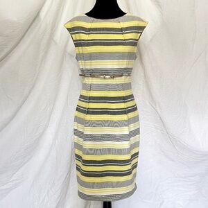 Calvin Klein Women's Striped Sheath Cap Dress